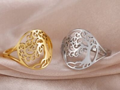 Anillo acero Arbol de la Vida