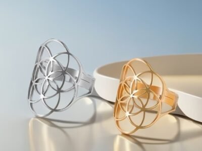 Anillo acero Flor de Loto 3