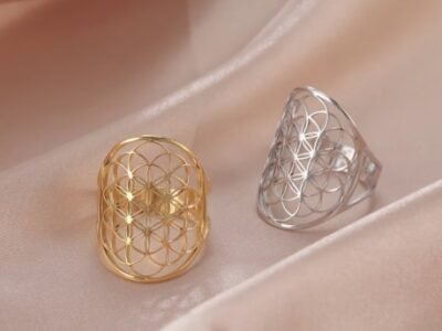 Anillo acero Flor de la Vida
