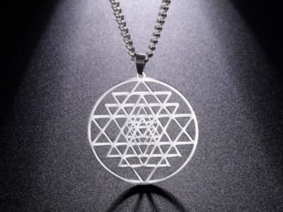 Colgante Sri Yantra plateado